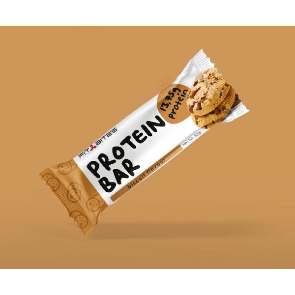 Fit Bites Protein Bar Bisküvi Aromalı 50 gr. x12 - THE SUPPLEMENT STORE