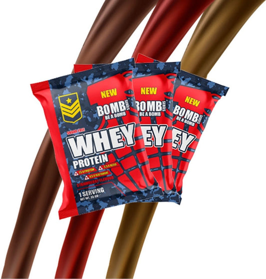 BOMB SERIES WHEY PROTEİN ŞASE 3 MİX FLAVOUR 72 ŞASE ( 2520 GR ) - THE SUPPLEMENT STORE