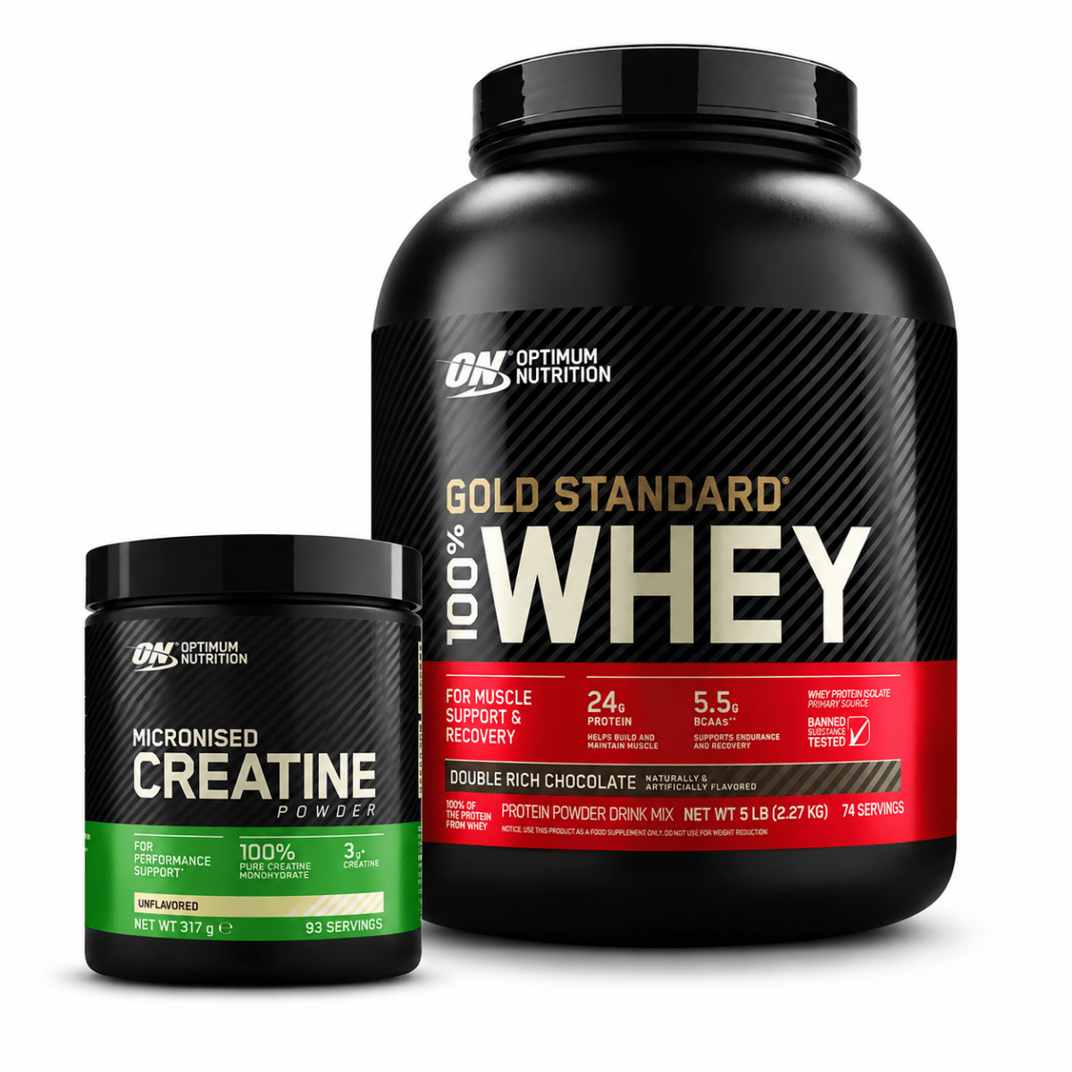 Optimum Nutrition Gold Standard Whey 2.27 kg + Micronized Creatine 317 g Performans Paketi - THE SUPPLEMENT STORE