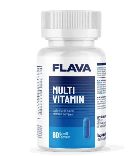 Flava Multivitamin 60 Kapsül – Günlük Enerji ve Bağışıklık Desteği - THE SUPPLEMENT STORE