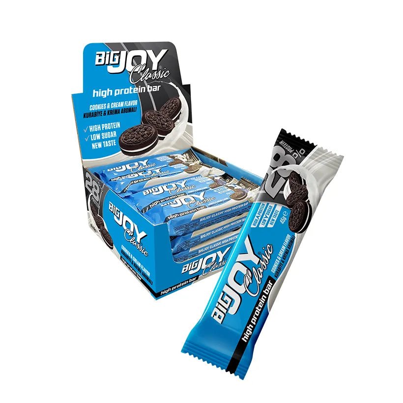 BigJoy Classic High Protein Bar Cookies & Cream 45g x 16 Adet - THE SUPPLEMENT STORE