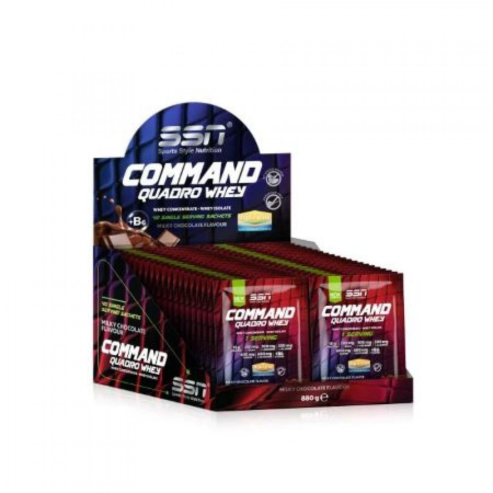SSN Sports Style Nutrition Command Quadro Whey 22 Gr x 40 Şase Kutu 880 Gr (Çikolata) Protein Tozu - THE SUPPLEMENT STORE