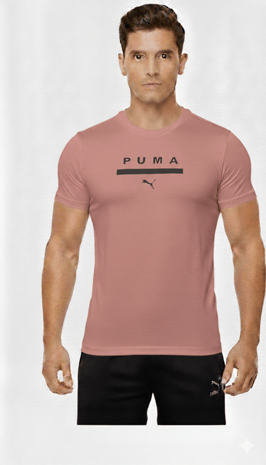 Puma Göğüs Baskılı Nefes Alan Kumaş Spor Açık PembeTişört - THE SUPPLEMENT STORE