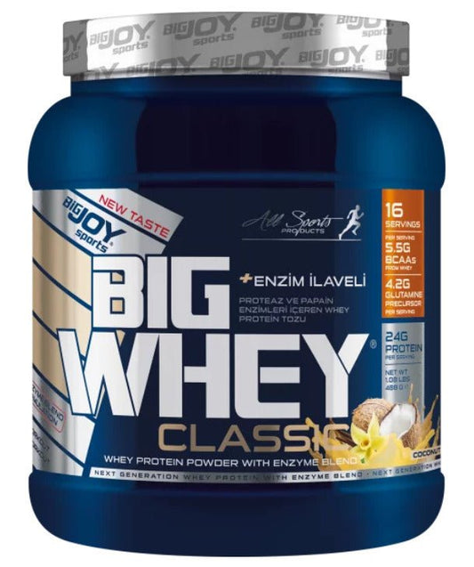 BIG JOY BIG WHEY Whey Protein Classic Hindistan Cevizi & Vanilya 488 Gram - THE SUPPLEMENT STORE