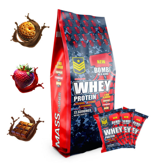 BOMB SERIES WHEY PROTEİN ŞASE 3 MİX FLAVOUR 72 ŞASE ( 2520 GR ) - THE SUPPLEMENT STORE