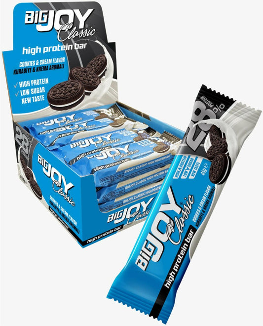 BigJoy Classic High Protein Bar Cookies & Cream 45g x 16 Adet - THE SUPPLEMENT STORE