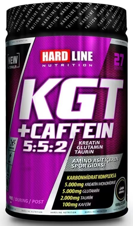 Hardline KGT + CAFFEIN 5:5:2 1000g Limon - THE SUPPLEMENT STORE
