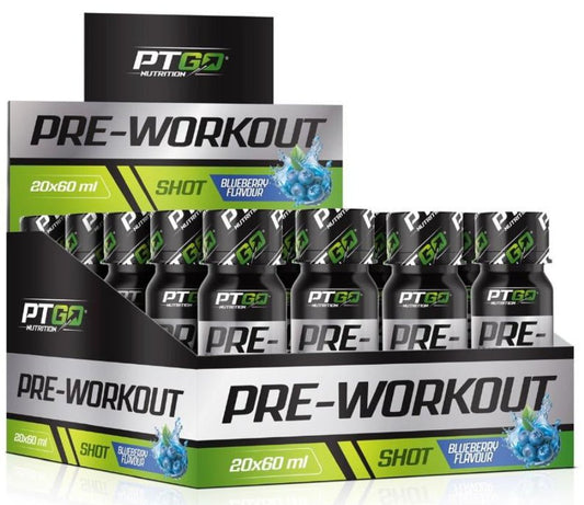 PTGO NUTRITION Pre - Workout 20x60mL Shot Yaban Mersini - THE SUPPLEMENT STORE