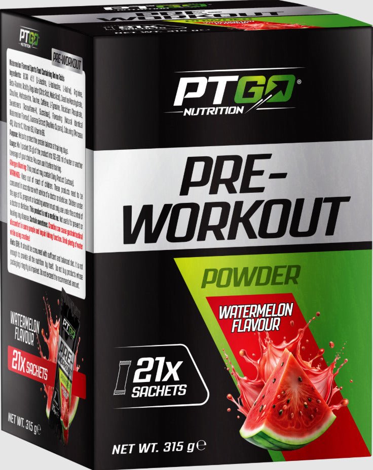 PTGO Nutrition Pre - Workout 21 Şase x 15g Karpuz - THE SUPPLEMENT STORE