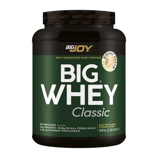 BIG JOY Sports Protein Tozu Whey Protein Bigwhey Classic Bisküvi 990 gram 30 Servis - THE SUPPLEMENT STORE