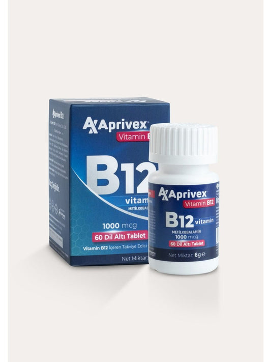 Aprivex Vitamin B12 1000 mcg 60 dil altı tablet - THE SUPPLEMENT STORE