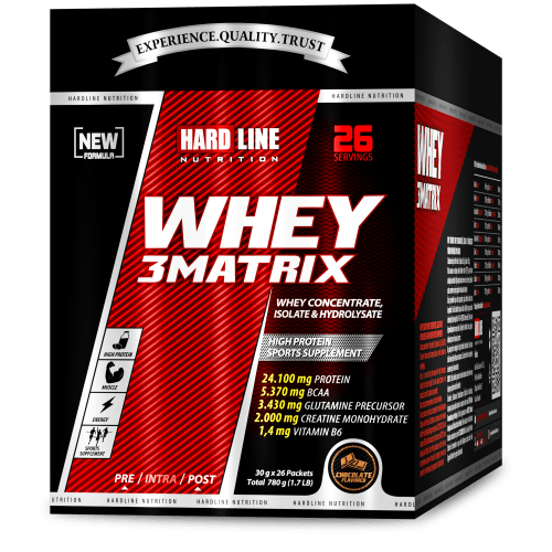 Hardline Whey 3 Matrix 30 Gr 26 Saşe Çikolata - THE SUPPLEMENT STORE