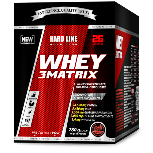 Hardline Whey 3 Matrix 30 Gr 26 Saşe Çilek - THE SUPPLEMENT STORE