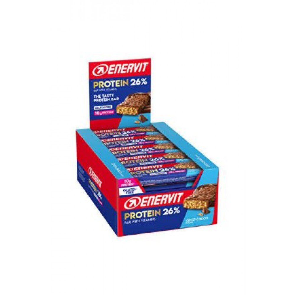 ENERVİT Hindistan Cevizi Çikolata Aromalı Protein Bar 40 g 24 adet - THE SUPPLEMENT STORE
