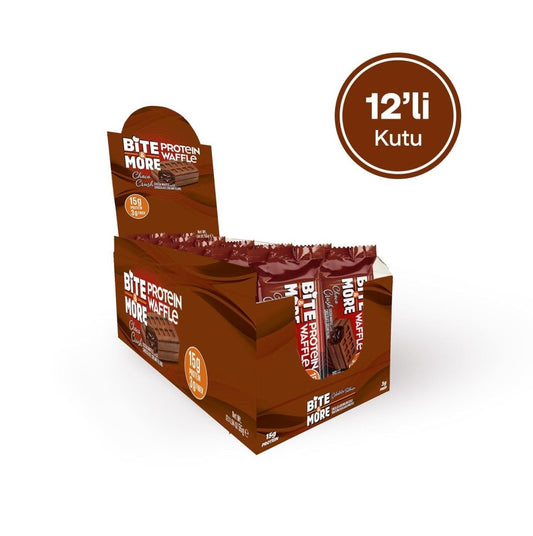Bite&More Protein Waffle (55g x 12 Adet) - THE SUPPLEMENT STORE