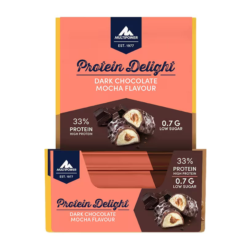 Multipower Protein Delight Bar - 18 x 35g Dark Chocolate Mocha Düşük Şeker
