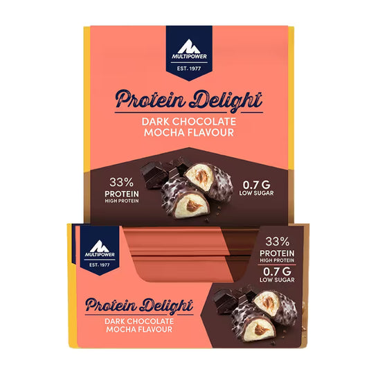 Multipower Protein Delight Bar - 18 x 35g Dark Chocolate Mocha Düşük Şeker