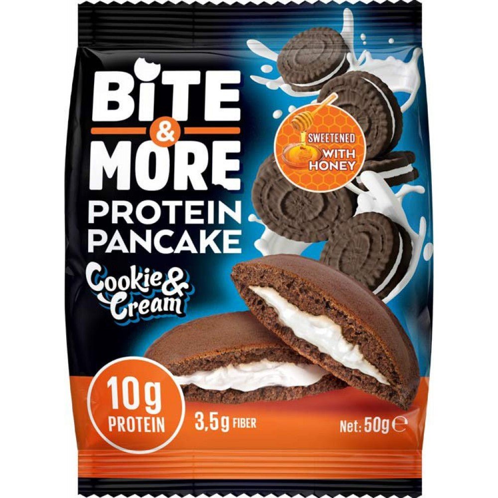 Bite & More Cocoa Protein Pancake Cookie Cream 12 Adet x 50 Gram - THE SUPPLEMENT STORE