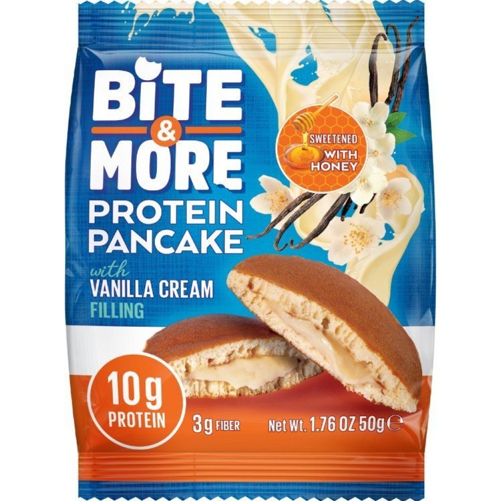 Bite & More Protein Pancake Vanilla Cream 12 Adet x 50 Gram - THE SUPPLEMENT STORE