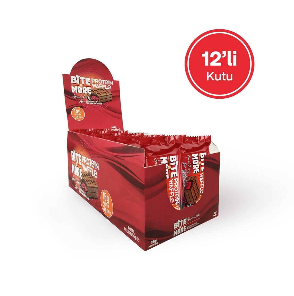Bite&More Protein Waffle (55g x 12 Adet) - THE SUPPLEMENT STORE