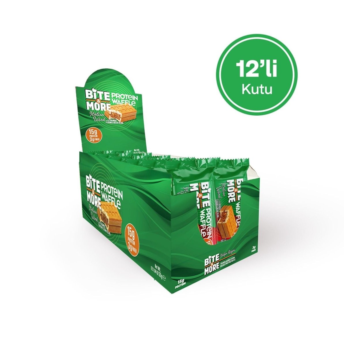 Bite&More Protein Waffle (55g x 12 Adet) - THE SUPPLEMENT STORE