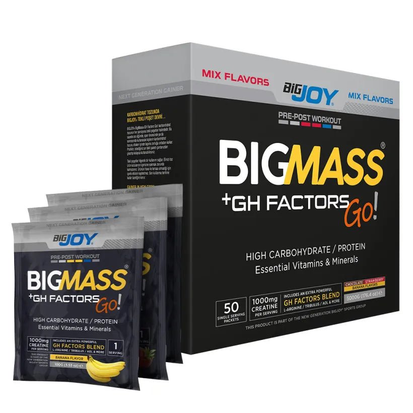 BIG JOY Big Mass +GH Factors Go Mix 5000 Gr 50 Saşe - THE SUPPLEMENT STORE